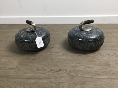Lot 1347 - PAIR OF CURLING STONES