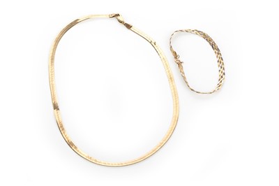 Lot 426 - TWO CHAINS AND A BRACELET