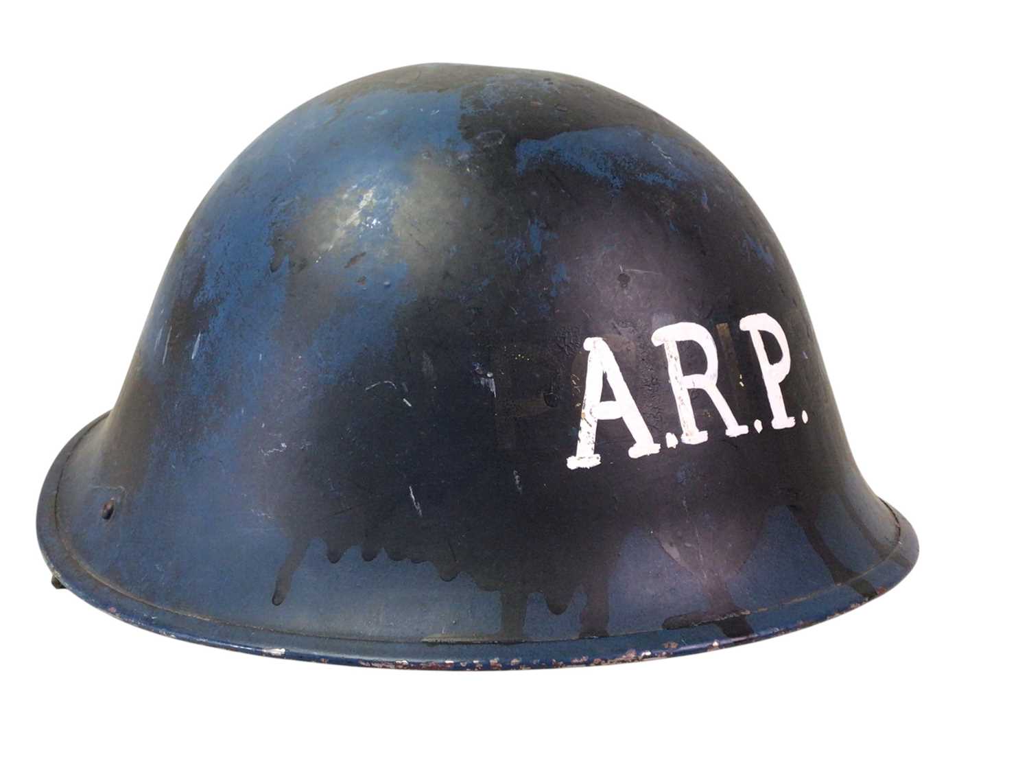 Lot 249 - PAINTED WWII BRITISH MKIII TURTLE HELMET