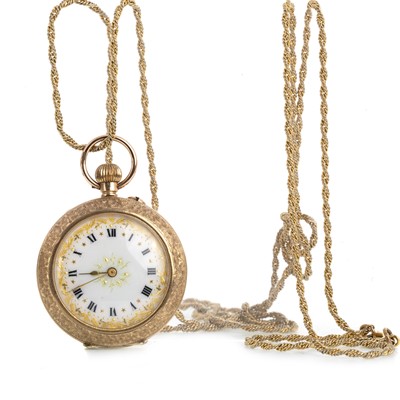 Lot 813 - NINE CARAT GOLD POCKET WATCH