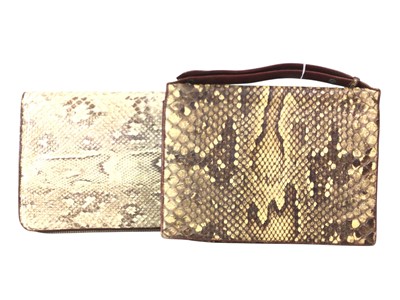 Lot 257 - SNAKE SKIN HAND BAG