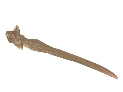 Lot 266 - CAST BRASS LETTER OPENER