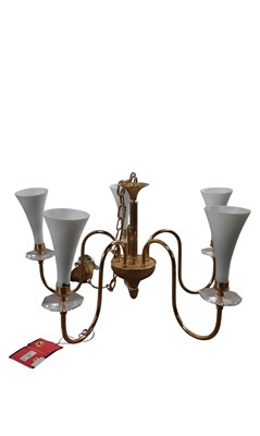 Lot 285 - FIVE LIGHT CHANDELIER