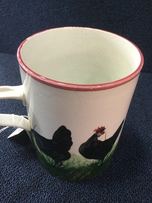 Lot 1355 - WEMYSS POTTERY MUG / TANKARD