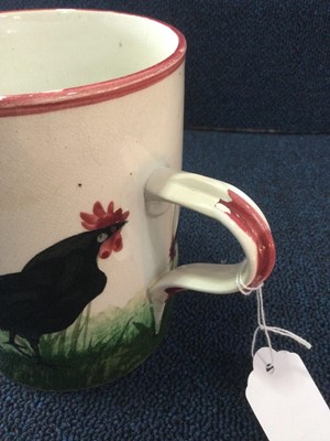 Lot 1355 - WEMYSS POTTERY MUG / TANKARD