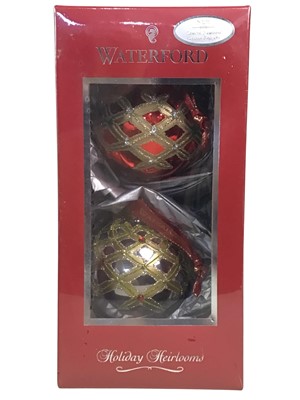 Lot 313 - GROUP OF WATERFORD CHRISTMAS BAUBLES
