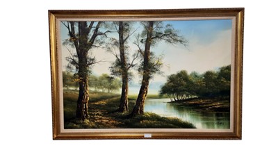 Lot 343 - FIVE OIL PAINTINGS