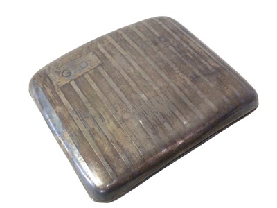 Lot 340 - GEORGE V SILVER CIGARETTE CASE