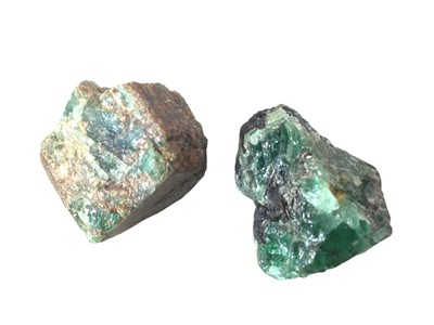 Lot 421 - **PARCEL OF ROUGH EMERALDS