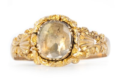 Lot 457 - GEORGIAN ROCK CRYSTAL RING