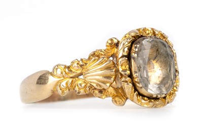 Lot 457 - GEORGIAN ROCK CRYSTAL RING