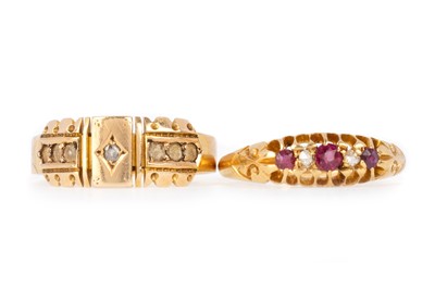 Lot 461 - TWO DIAMOND DRESS RINGS