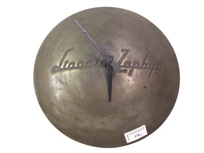 Lot 378 - LINCOLN ZEPHYR DECORATIVE WALL CLOCK
