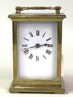 Lot 433 - BRASS CARRIAGE CLOCK