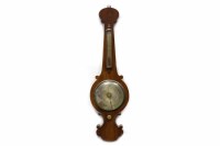 Lot 1044 - 19TH CENTURY WHEEL BAROMETER AND THERMOMETER...