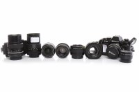 Lot 1045 - NIKON F-301 CAMERA WITH LENSES AND ACCESSORIES...
