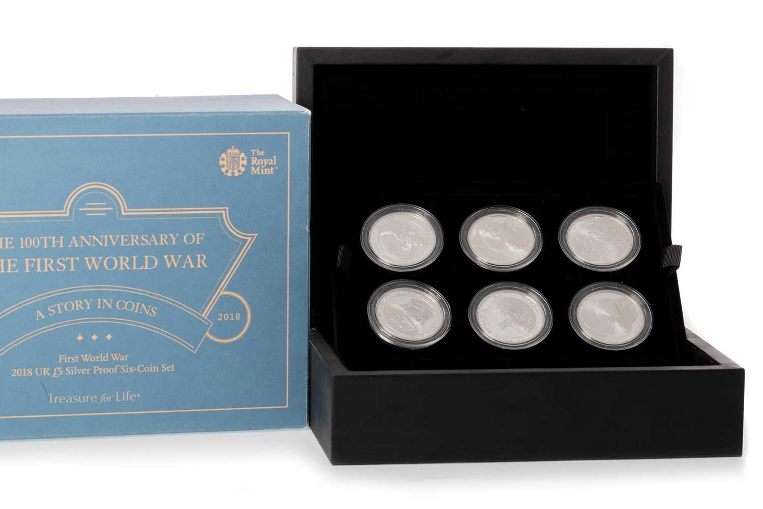 Lot 15 - THE ROYAL MINT, THE 100TH ANNIVERSARY OF THE FIRST WORLD WAR 2018 UK £5 SILVER PROOF SIX-COIN SET