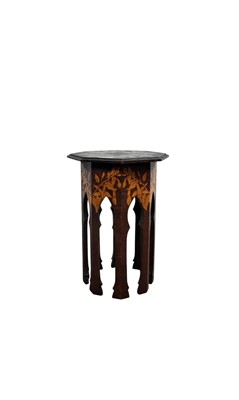 Lot 445 - POKERWORK OCTAGONAL OCCASIONAL TABLE