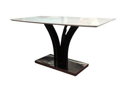 Lot 590 - RETRO STYLE TABLE AND FOUR CHAIRS