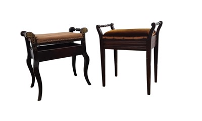 Lot 447 - TWO PIANO STOOLS