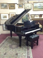 Lot 1067 - BOUDOIR GRAND PIANO BY YAMAHA contained in an...