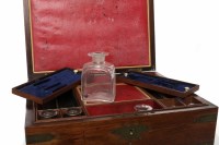 Lot 1200 - GEORGE IV ROSEWOOD AND BRASS MOUNTED...