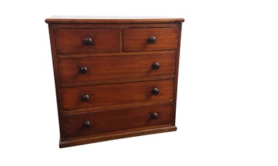 Lot 603 - VICTORIAN MINIATURE APPRENTICE CHEST