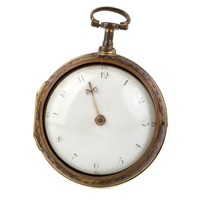 Lot 820 - GEORGIAN PEAR SHAPED POCKET WATCH