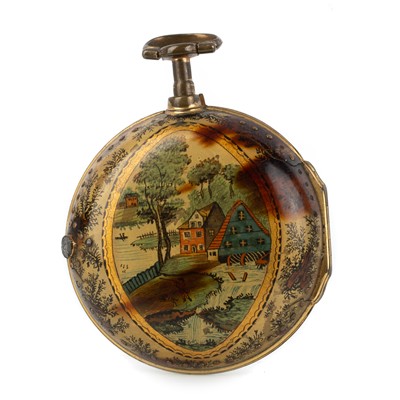 Lot 820 - GEORGIAN PEAR SHAPED POCKET WATCH