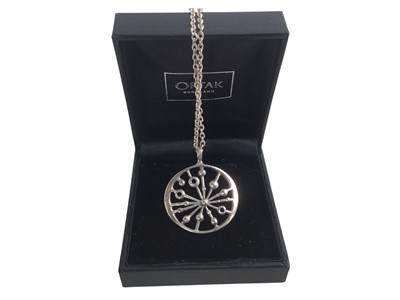 Lot 604 - MODERNIST SILVER PENDANT ON CHAIN