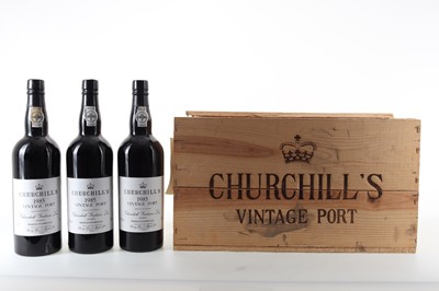 Lot 241 - 3 BOTTLES OF CHURCHILL'S 1985 VINTAGE