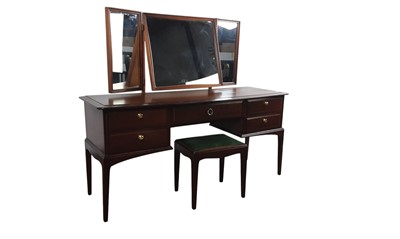 Lot 613 - STAG DRESSING TABLE AND STOOL