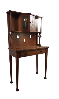 Lot 1362 - ARTS & CRAFTS OAK WRITING DESK
