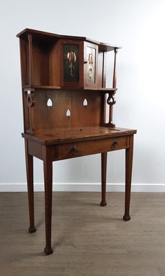 Lot 1362 - ARTS & CRAFTS OAK WRITING DESK