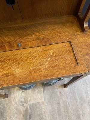 Lot 1362 - ARTS & CRAFTS OAK WRITING DESK