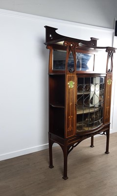 Lot 1365 - ARTS & CRAFTS MAHOGANY DISPLAY CABINET