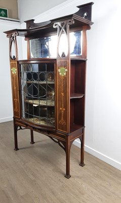 Lot 1365 - ARTS & CRAFTS MAHOGANY DISPLAY CABINET