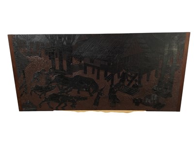 Lot 637 - THAI CARVED TEAK PANEL