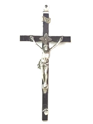 Lot 361 - WHITE METAL CRUCIFIX