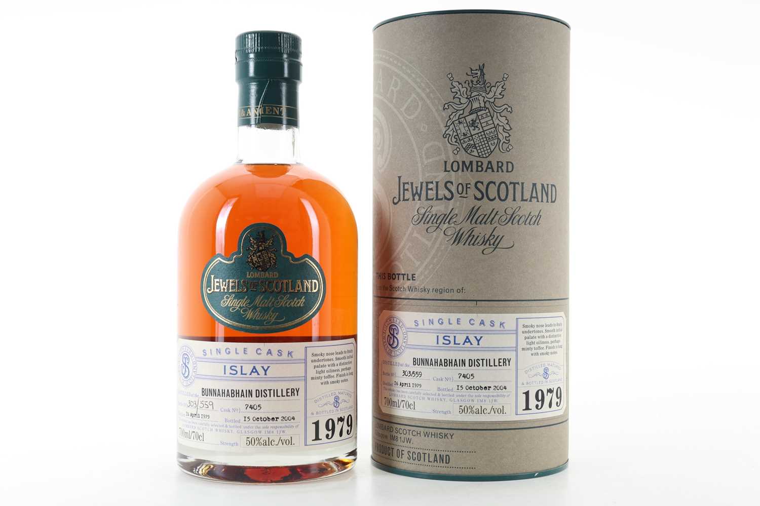 Lot 14 - **BUNNAHABHAIN 1979 25 YEAR OLD LOMBARD JEWELS OF SCOTLAND