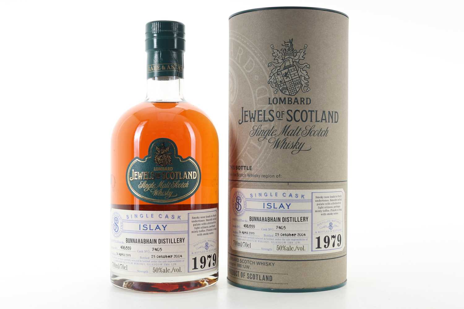 Lot 56 - **BUNNAHABHAIN 1979 25 YEAR OLD LOMBARD JEWELS OF SCOTLAND