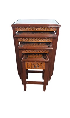 Lot 383 - CHINESE NEST OF FOUR TABLES