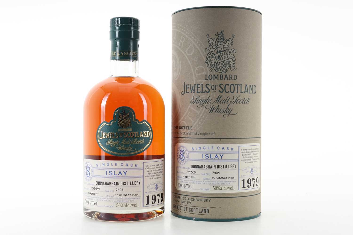 Lot 62 - **BUNNAHABHAIN 1979 25 YEAR OLD LOMBARD JEWELS OF SCOTLAND