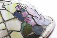 Lot 1218 - LARGE LEADED GLASS CEILING SHADE IN THE STYLE...