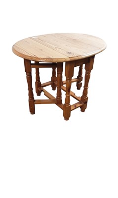 Lot 381 - PAIR OF PINE DROP LEAF TEA TABLES