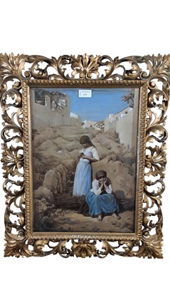 Lot 675 - ORNATE GILT FRAMED PRINT