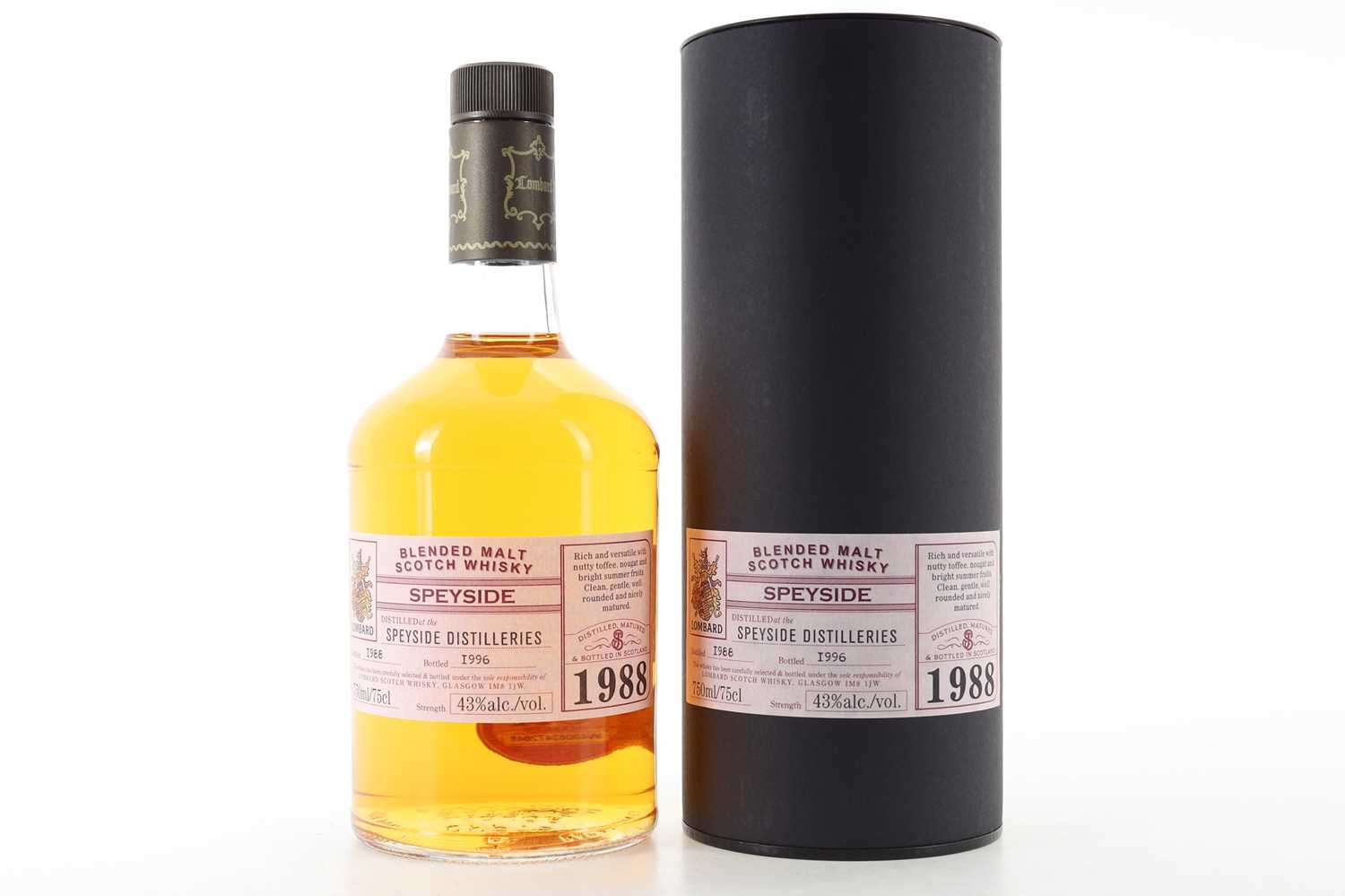 Lot 60 - **SPEYSIDE DISTILLERIES 1988 LOMBARD 75CL