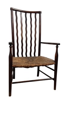 Lot 411 - TWO ARTS & CRAFTS STYLE CHAIRS