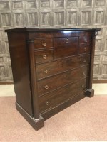 Lot 1237 - VICTORIAN MAHOGANY COLUMN CHEST OF DRAWERS...