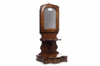 Lot 1239 - VICTORIAN MAHOGANY SHAVING STAND the arched...
